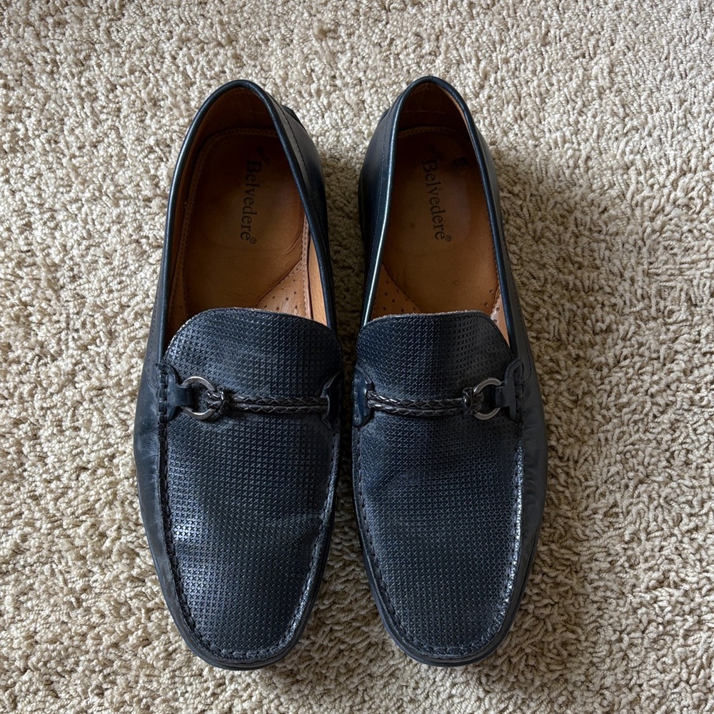 Black Textured Loafers by Rockport